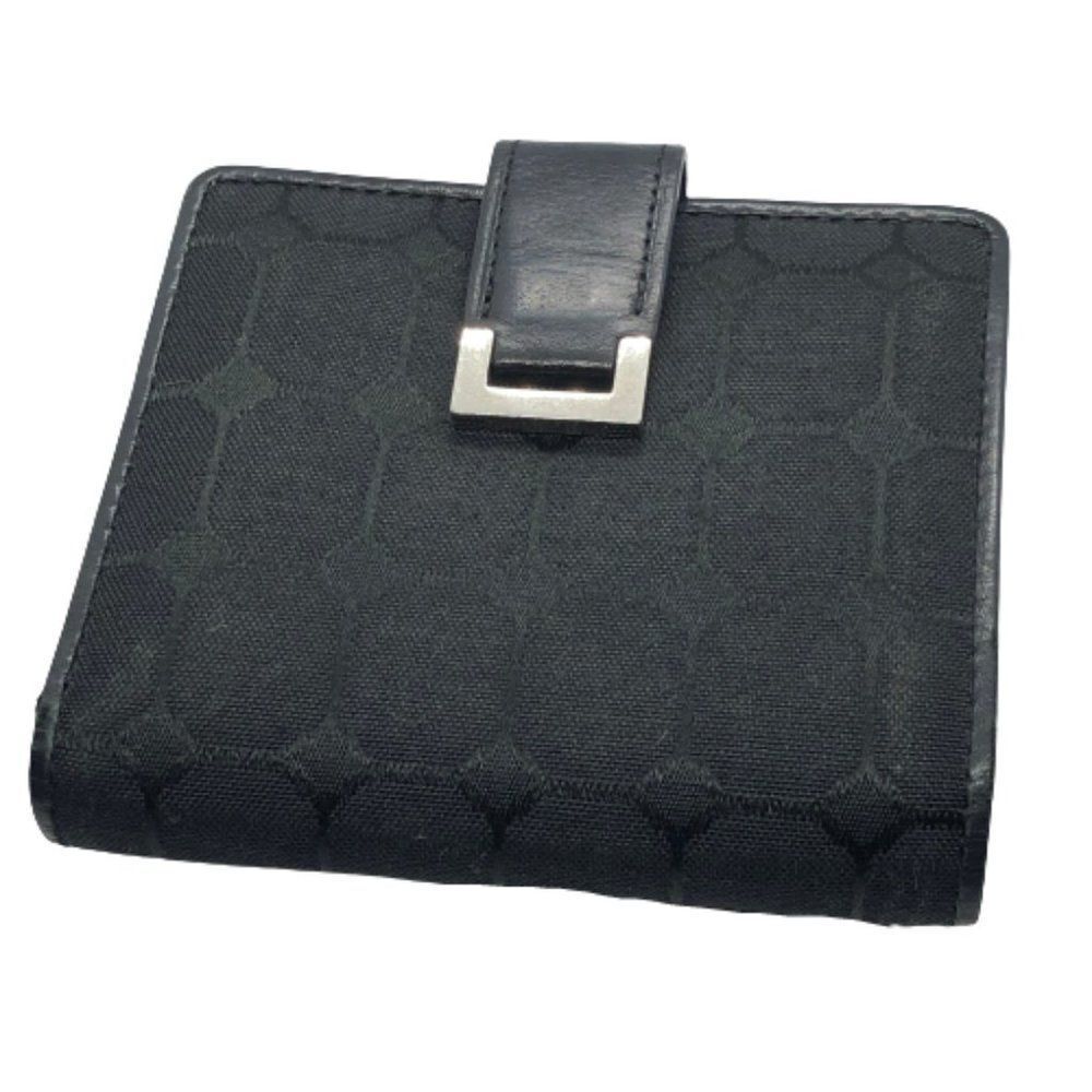 Authentic Comme Ca Du Mode Black Canvas & Leather Designer Wallet